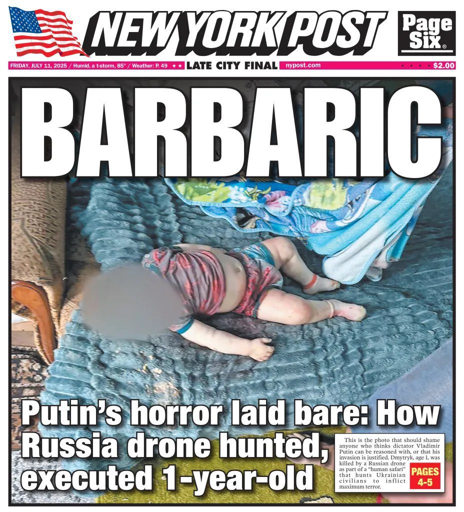 The cover of the New York Post today