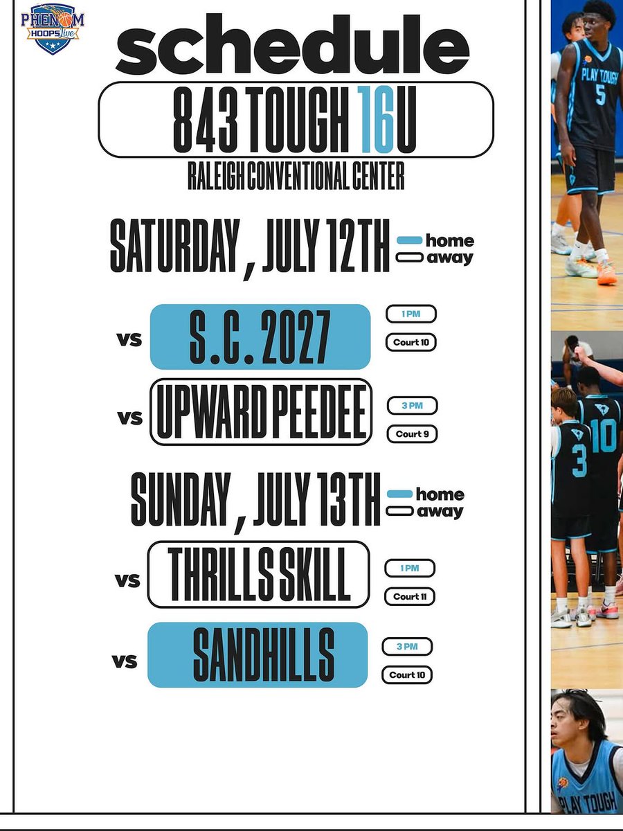 JackMevold's tweet image. College Coaches I will be playing in Raleigh at the Raleigh Conventional Center this weekend July 11-13. My schedule listed below. @843Tough @BigShotsSC_AAU @BigShotsGlobal @ironhorsehoops @PrepHoopsSC @Phenom_Hoops