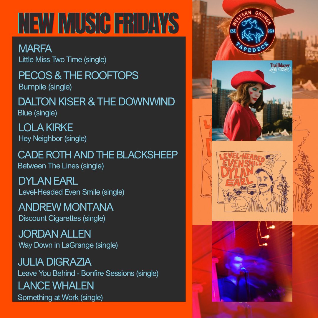 WesternGrungeTD's tweet image. Happy New Music Friday cowfolks! 🤠 and what a day for music it is! So many great releases from some of our favorites today.
Who y’all got spinning first? 🔥
