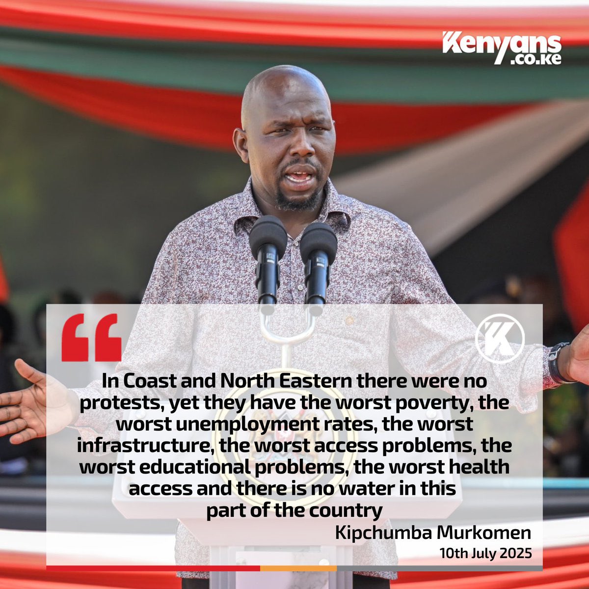 kingofSomaliaa's tweet photo. So,Kenya’s Interior Cabinet Secretary Kipchumba Murkomen admits that NFD face serious problems like poverty, lack of jobs, poor roads,&limited access to schools, hospitals & clean water, but did not admit that the NFD also went through massacres&extrajudicial killings. #FreeNFD. https://t.co/jXOQooNdCI