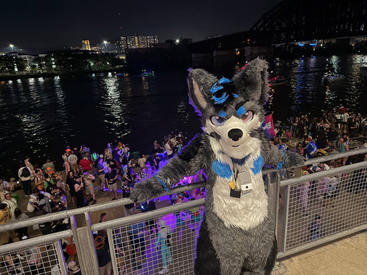 ArkisHusky's tweet image. waow, participating in my first #FursuitFriday! i can't wait to get back to a con :&gt;
📸 @ManualProto