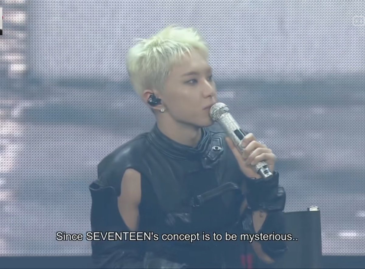 "seventeen's concept is to be mysterious" and do seventeen know that they are supposed to be mysterious