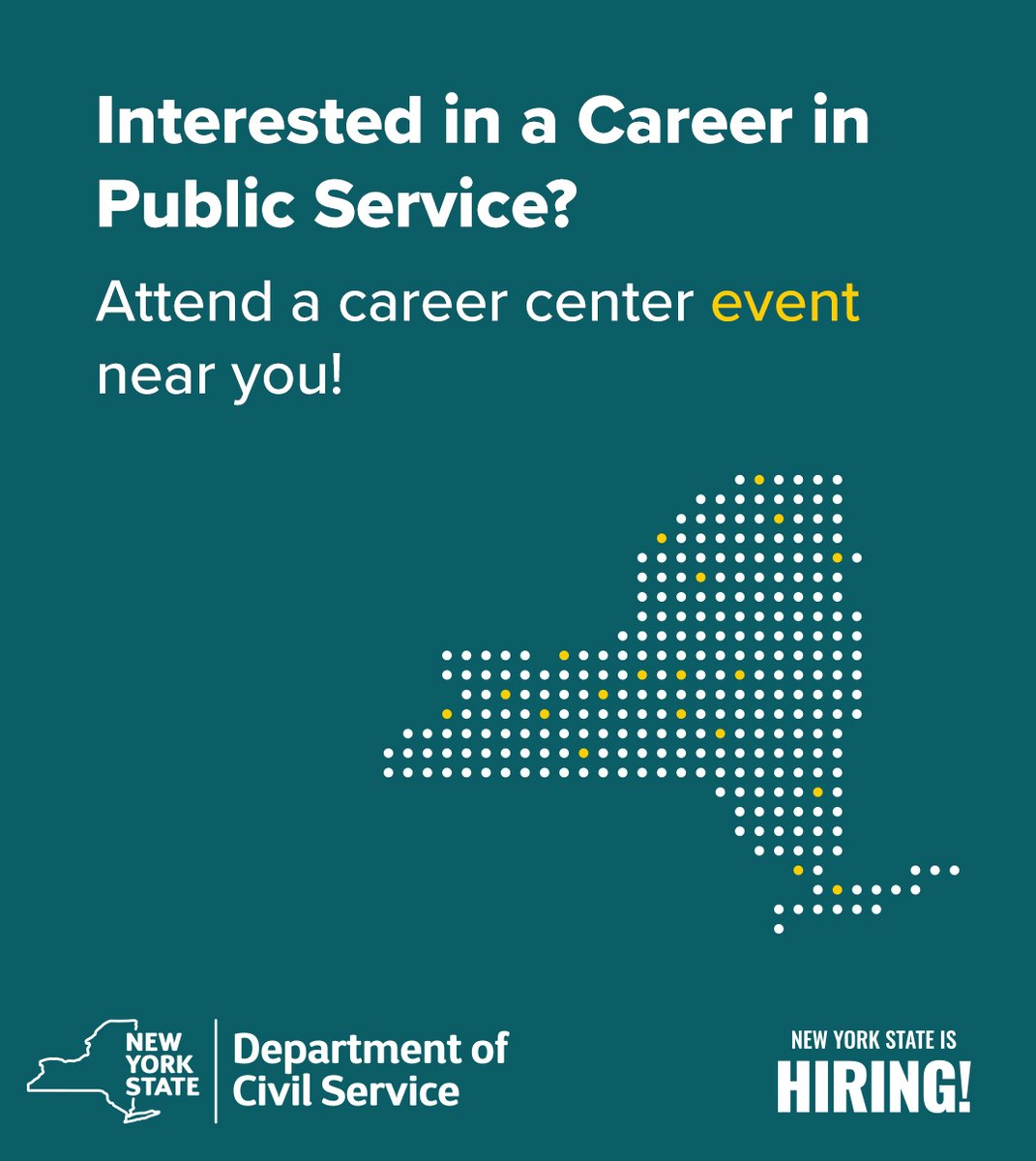 NYSCivilService's tweet image. Visit a workshop near you! Our Centers for Careers in Government (CCGs) are hosting events across the state where you can learn all about public service career opportunities! Visit cs.ny.gov/ccg/#4