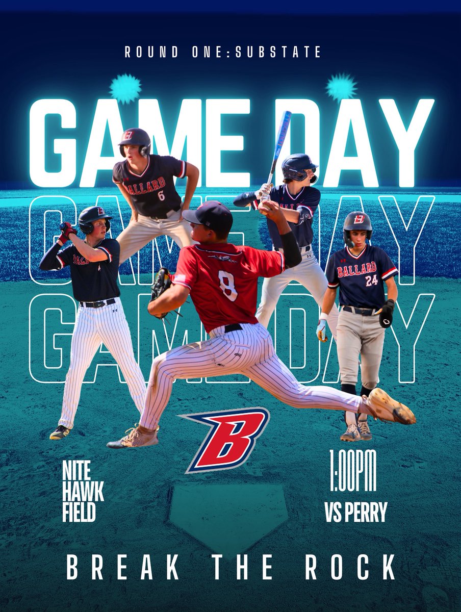 POSTSEASON. Let’s Break the Rock. 🧱⚾️
Bombers vs. Perry
📍 Nite Hawk Field
🕐 1:00 PM
🎟 No cash at gate — get tickets here: iahsaa.org/tickets

#BreakTheRock #BomberBaseball #RoadToState
