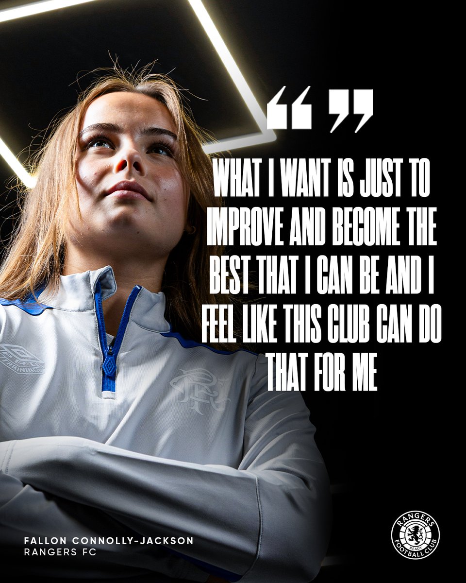 💭 Fallon Connolly-Jackson hopes to continue her development and prove herself when she gets the chance after sealing a move to Rangers.

📲 Read More from Fallon | rng.rs/44xo8Sk