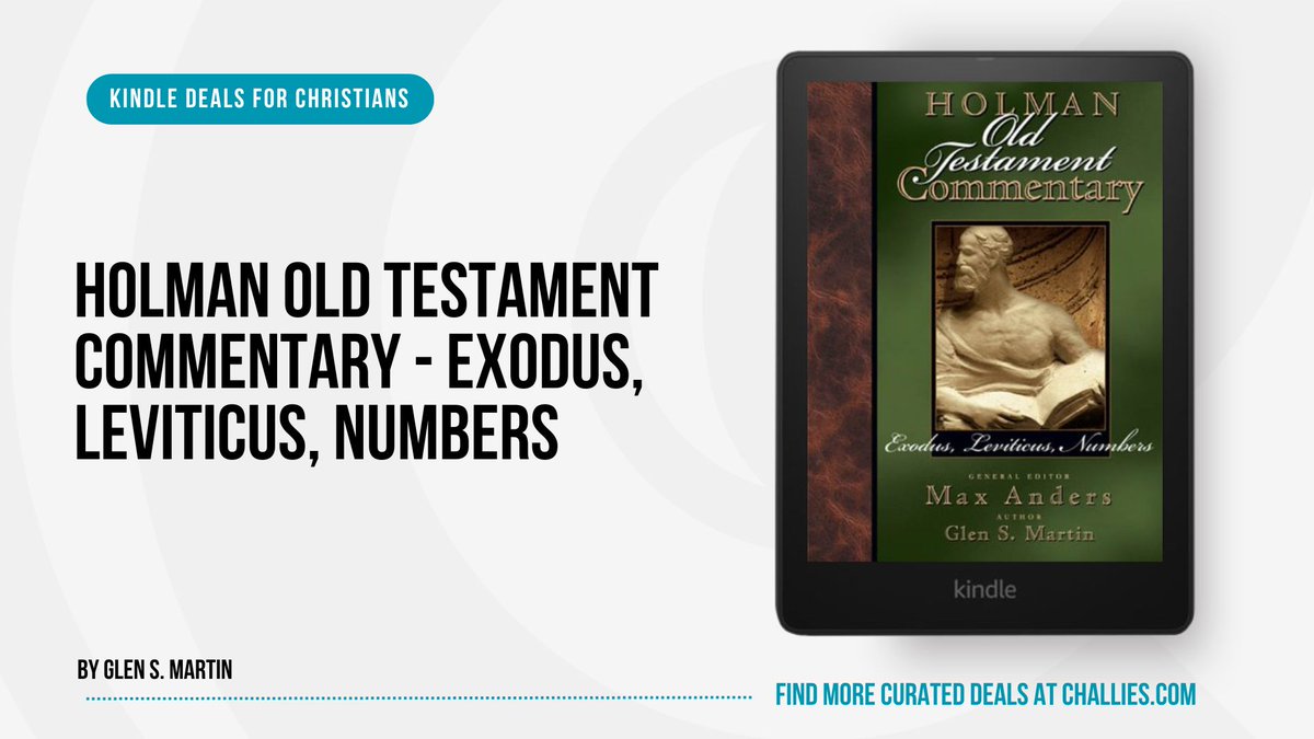 challiesdeals's tweet image. Kindle Deal: Holman Old Testament Commentary by Glen S. Martin. challies.com/kindle-deals-f… #ad