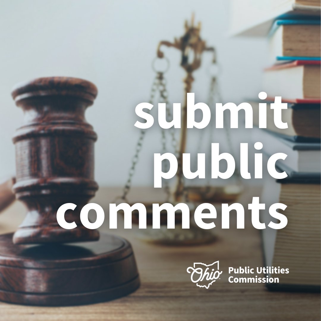 PUCOhio's tweet image. Submitting comments on a PUCO case is easy and highly encouraged! When you submit a comment, your opinion becomes part of the official record.
You can submit comments via the PUCO website, email or letter. Don't forget to include the case number!