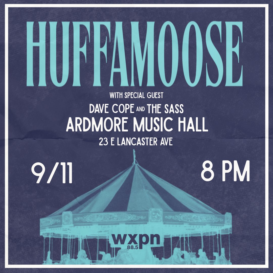 '90s Philly rockers Huffamoose reunite on Philly's Main Line with special guest Dave Cope and the Sass this September 🫎🎠

🎟️ ttps://tixr.com/pr/amh/149253