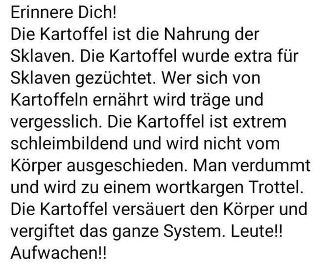 Und? Esst ihr gerne Kartoffeln? 🥔 🤡

#Wahnwichtel