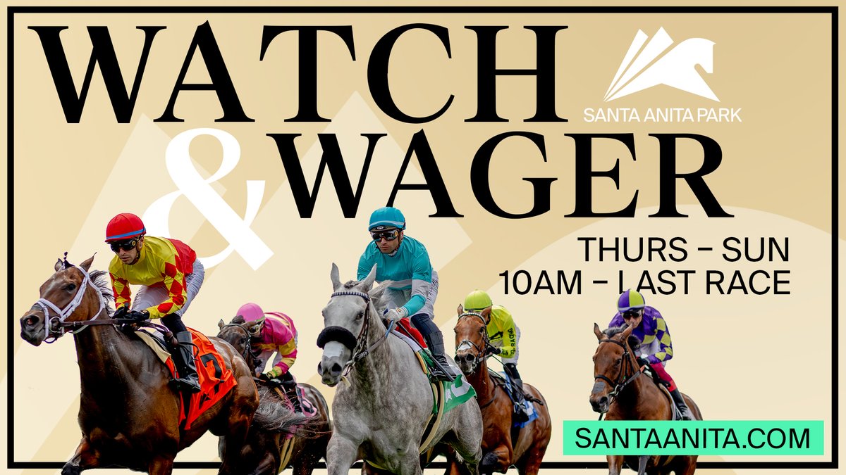 Wager on races from across the country this weekend at Santa Anita!
📍 Free admission + parking (Gate 5)
🍔 Food &amp; drinks from 11AM
⚠️ FrontRunner closed 7/10–7/13 for renovations.
santaanita.com/event/entertai…