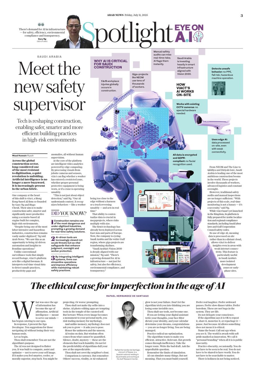 <a href="/AiViact/">viAct.ai</a> #EyeOnAI: #AI is reshaping construction, enabling safer, smarter &amp; more efficient building practices in high-risk environments. Find out how  arab.news/nw2dw