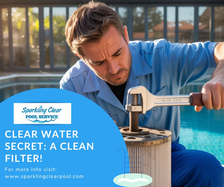 SparkClearPool's tweet image. Your pool filter works hard to keep your water crystal clear! Regular maintenance ensures better circulation and balanced chemistry. Call us at 214-361-0255 for expert care!

sparklingclearpool.com/#maintenance 

#SparklingClearPoolService #SwimmingPoolMaintenance #PoolCare #texas
