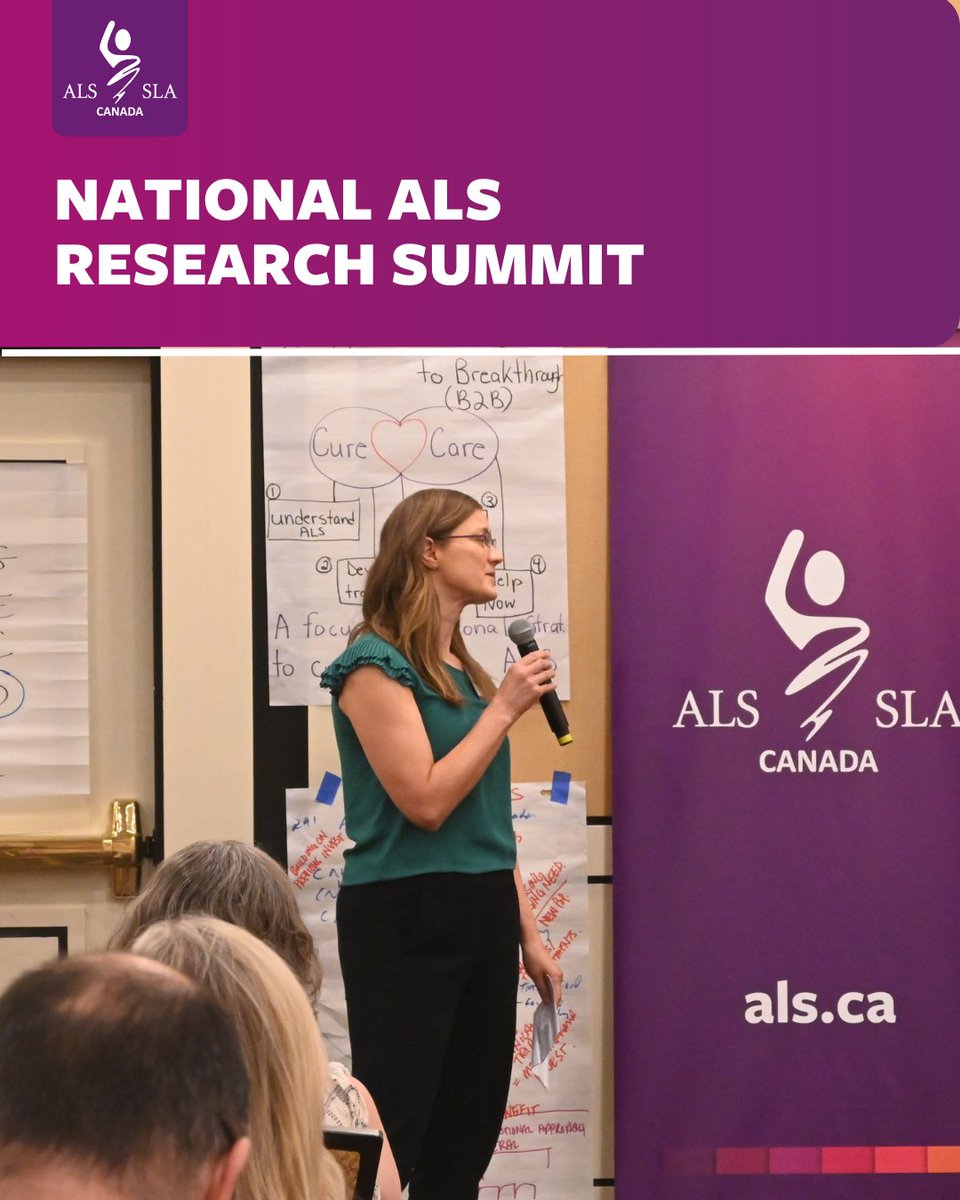 ALSCanada's tweet image. What could Canada do with $50 million to transform ALS research?
That bold question set the tone at the National ALS Research Summit, hosted by ALS Canada. Researchers, clinicians, people affected by ALS, and ALS organizations came together in person to envision a national…