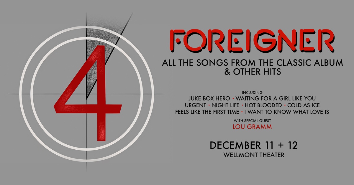 #OnSaleNow <a href="/ForeignerMusic/">Foreigner</a> 4: The Deluxe Tour with Lou Gramm in Montclair, NJ on December 11 &amp; 12, 2025! Get your tickets: bit.ly/m/foreignermtc