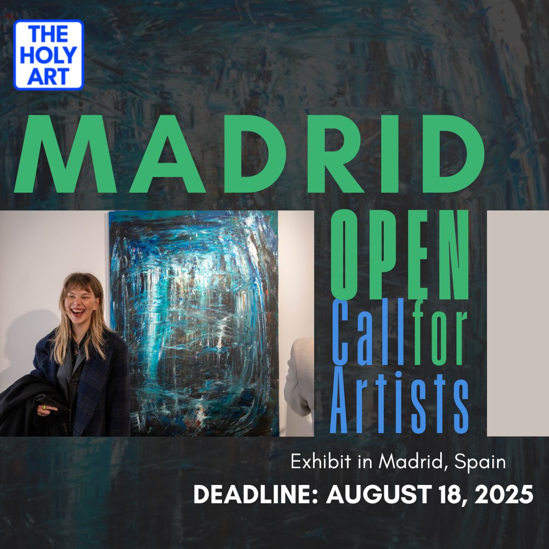 Open Call for Artists – Exhibit in Madrid, Spain - We’re now inviting artists from all backgrounds and disciplines to submit their work for our upcoming group exhibition in Madrid.. Deadline: August 18, 2025. theartlist.com/open-call-for-…

#TheArtList #OpenCallforArtists #TheHolyArt