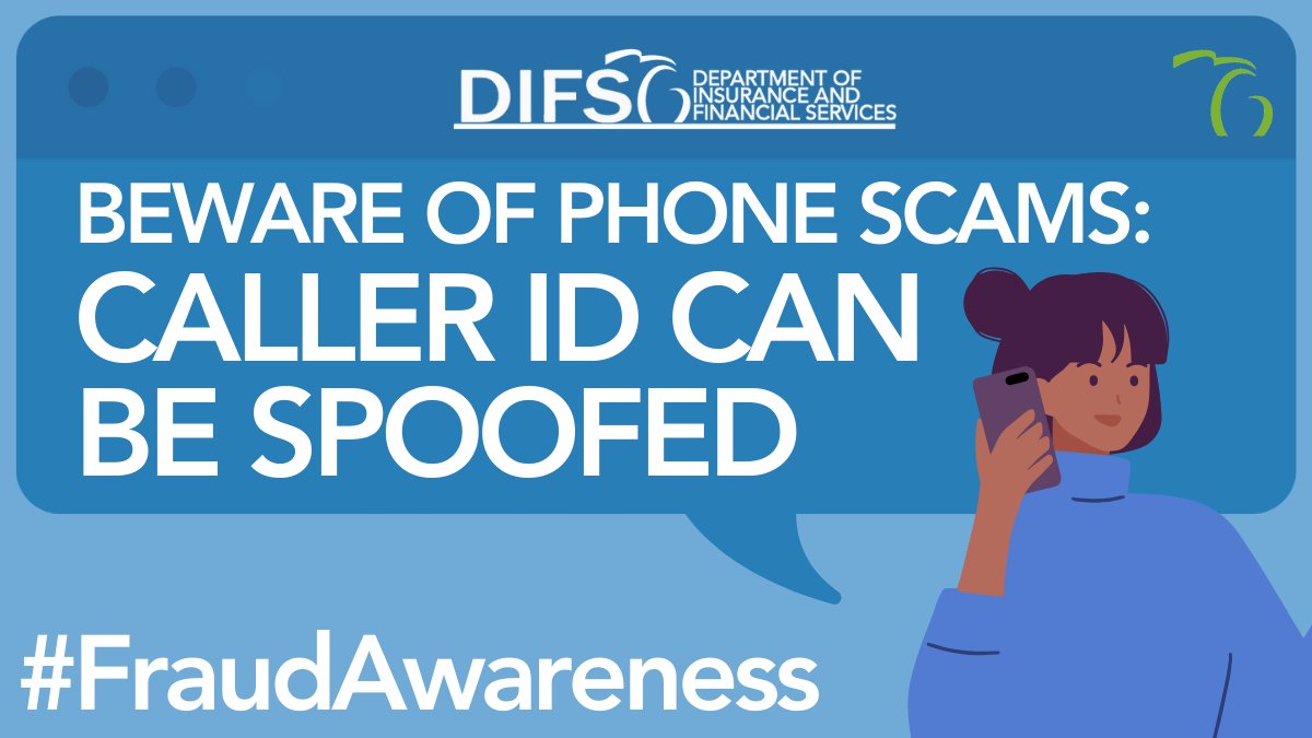MIDIFS's tweet image. Never give personal or account information to anyone calling YOU! Caller ID can be spoofed to make it appear that a call is coming from your insurer, financial institution, or other company. Hang up and call using the number on your statement or card.
#FraudAwareness