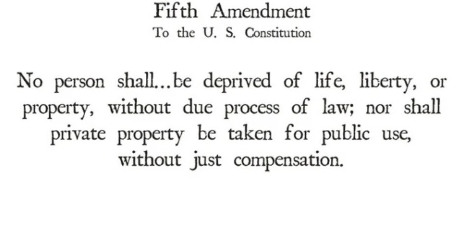The Fifth Amendment: "nor shall private property be taken for public use, without just compensation."

The Founders meant actual public USE.

Not theoretical tax benefits.

5 justices were about to change everything: