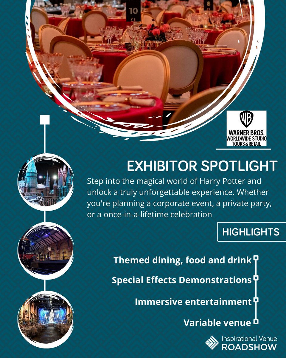 CHS (@chs_group) on Twitter photo This week our Inspirational Venue Roadshow Spotlight is on <a href="/wbtourlondon/">Warner Bros. Studio Tour London</a> - The Making of Harry Potter, the original location for the film franchise Harry Potter.
More info:
👉 hubs.ly/Q03wSk5_0
#InspirationalVenuesRoadshow #EventProfs #VenueSearch #IVR2025 This week our Inspirational Venue Roadshow Spotlight is on <a href="/wbtourlondon/">Warner Bros. Studio Tour London</a> - The Making of Harry Potter, the original location for the film franchise Harry Potter.
More info:
👉 hubs.ly/Q03wSk5_0
#InspirationalVenuesRoadshow #EventProfs #VenueSearch #IVR2025