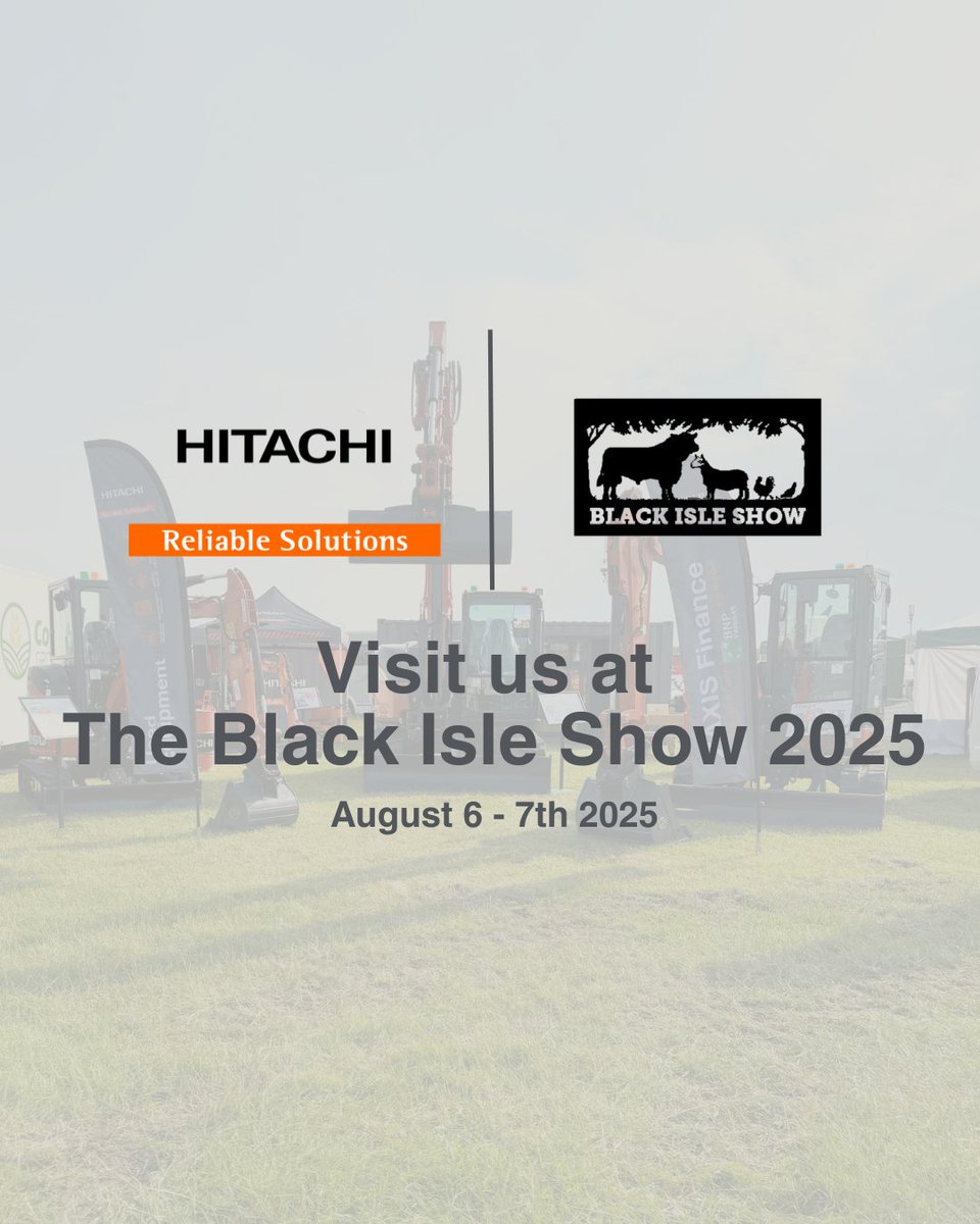 For the first time in a very long time, we will be exhibiting the Black Isle show this year!  🖤🧡 

We will be showcasing a range of mini excavators as well as a ZX95USB-7 and a ZW310-7. 

Register your attendance here 👉 blackisleshow.com/tickets/
Or call us on 0191 430 8400 📞