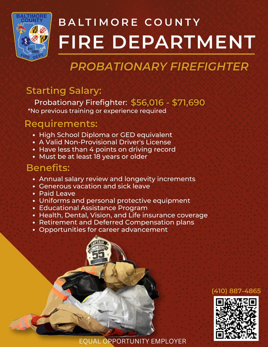BaltCoGov's tweet image. #BCoFD is more than a job—it’s a calling.
Are you ready to answer that call?
👉 Apply now: ow.ly/jHTZ50WmuUq
✅ @baltcofire
#BaltimoreCountyJobs