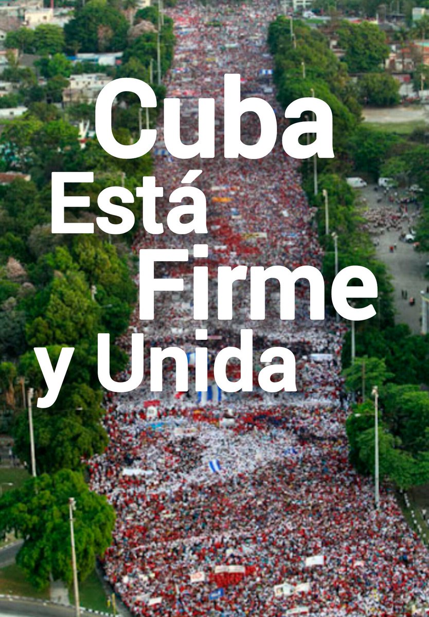 #CubaEstáFirme 🇨🇺 y unida, como quedó demostrado en el histórico desfile del 1ro de mayo pasado.
#CubaNoEstáSola
#LaLuchaNoHaCesado