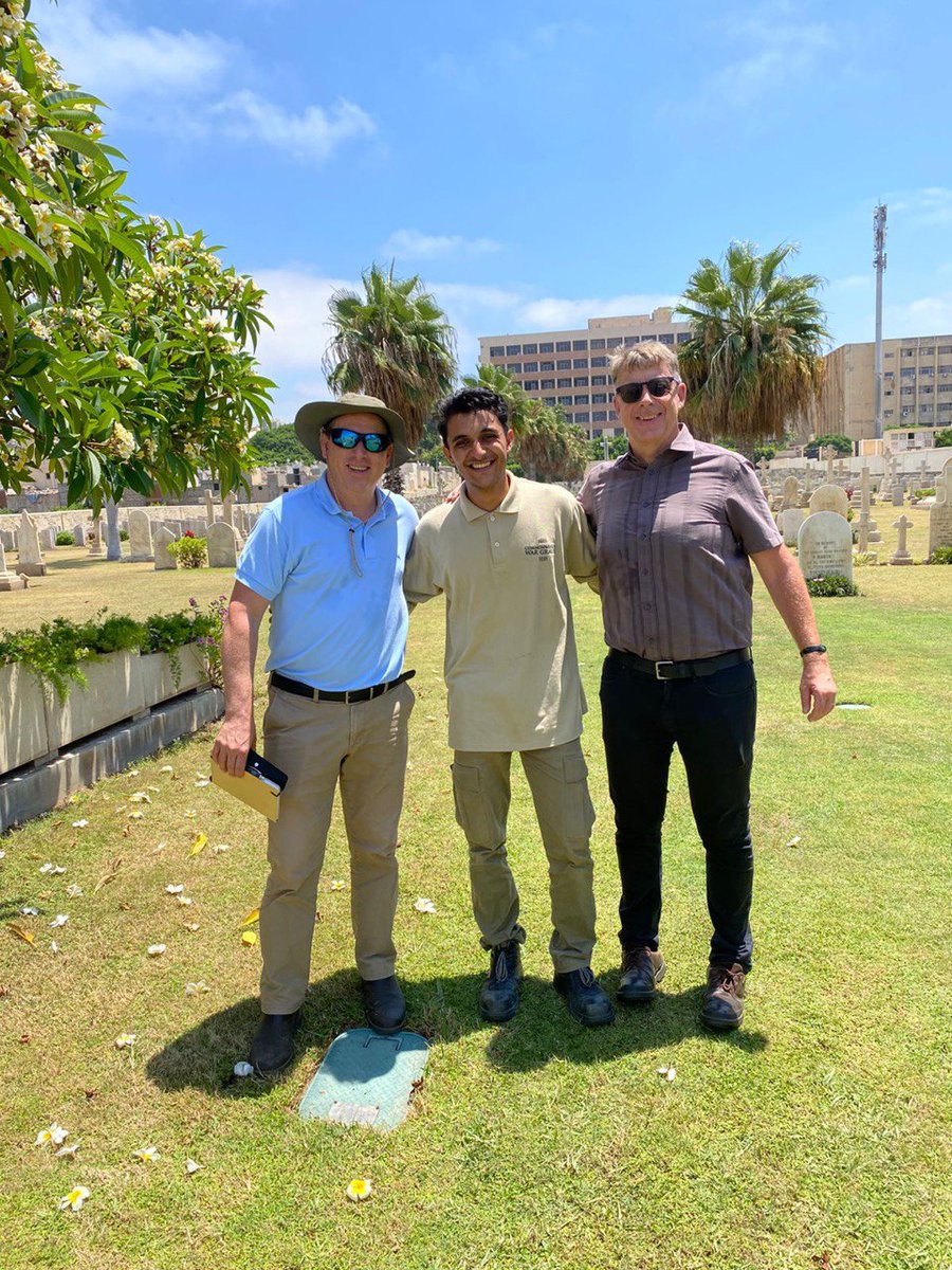 I’m really glad I had the chance to meet <a href="/barryjmurph/">Barry Murphy</a>, Chief Operating Officer of the <a href="/CWGC/">Commonwealth War Graves</a>, and James King, the Area Director, during their visit to Egypt. It was great to connect with leaders so dedicated to the Commission’s important work.