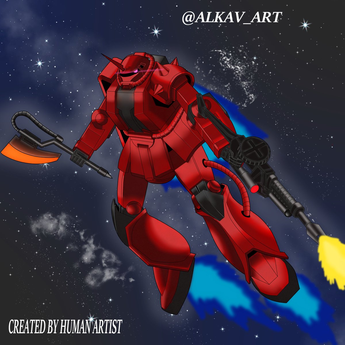 Alkav_art's tweet image. zaku 2 #gundam #gundamart #mobilesuit #zaku2 #zeon