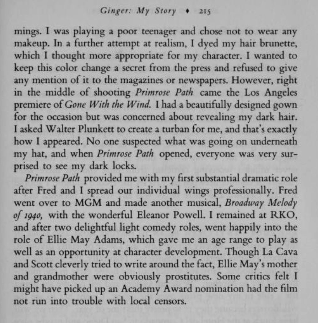 themoderns_'s tweet image. Ginger Rogers on working with Gregory La Cava on Stage Door (1937), Fifth Avenue Girl (1939) and Primrose Path (1940). From her memoir