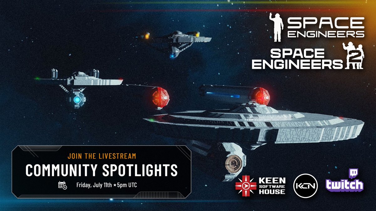 KeenSWH's tweet image. Please join us today for Space Engineers 2 Developer Livestream!
🚀 Friday, July 11th, 5 PM UTC
🛰️ Twitch: twitch.tv/keencommunityn…
🛰️ YouTube: youtube.com/@SpaceEngineers