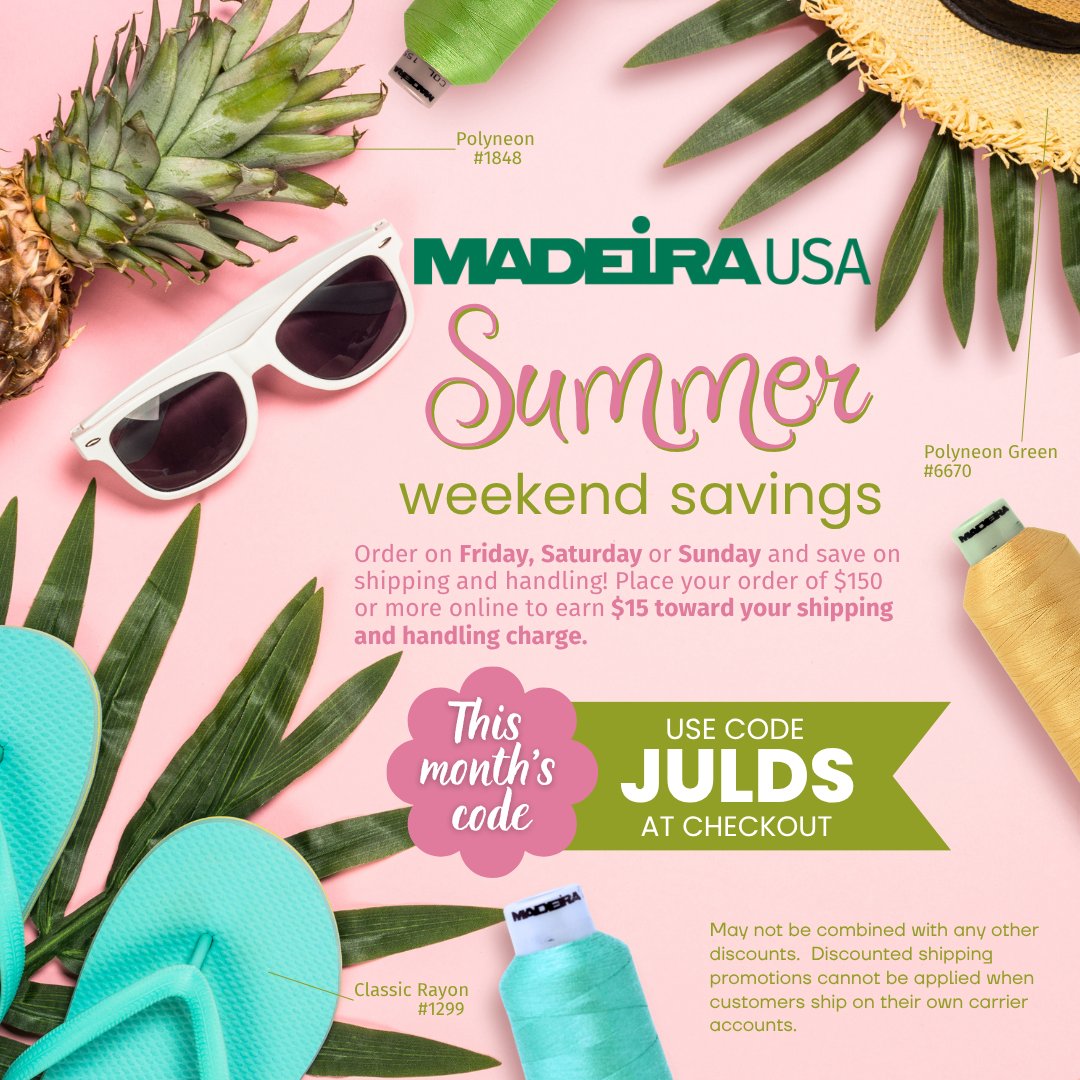 Dive into savings on freight every weekend in July when you use the JULDS discount code!  Simply place your order of $150 or more on Fridays, Saturdays, and Sundays in July and save!  bit.ly/2JmGCKf