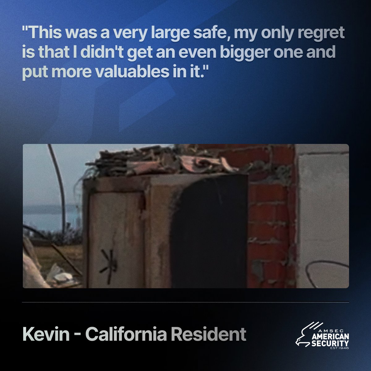 After losing his Malibu home in the SoCal fires, a resident reached out to American Security and wanted to share how his safe was shockingly the last thing standing among the destruction. 🙏 

Check out the full story here: hubs.li/Q03wSk-90 #FireproofSafe #CaliforniaFires