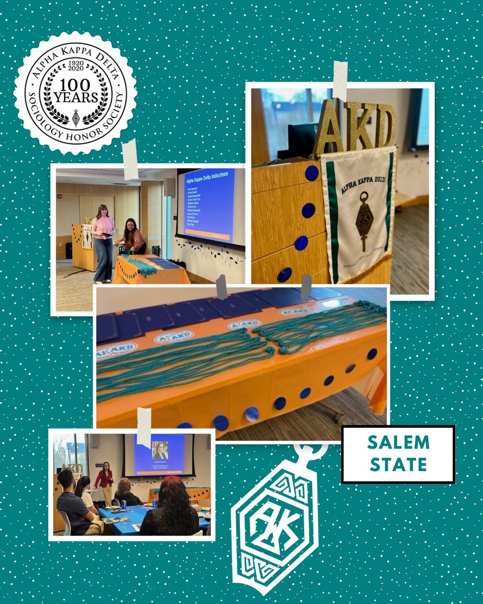 Alpha Kappa Delta (@akdhonorsociety) on Twitter photo These wonderful photos come from <a href="/SalemState/">Salem State</a>'s AKD induction ceremony this spring! 📸
🙏 Thanks to all the chapters who sent in photos and continue to support students in their #AcademicExcellence in the #SocialSciences!
#AlphaKappaDelta #HonorSociety #Sociology #HigherEd These wonderful photos come from <a href="/SalemState/">Salem State</a>'s AKD induction ceremony this spring! 📸
🙏 Thanks to all the chapters who sent in photos and continue to support students in their #AcademicExcellence in the #SocialSciences!
#AlphaKappaDelta #HonorSociety #Sociology #HigherEd