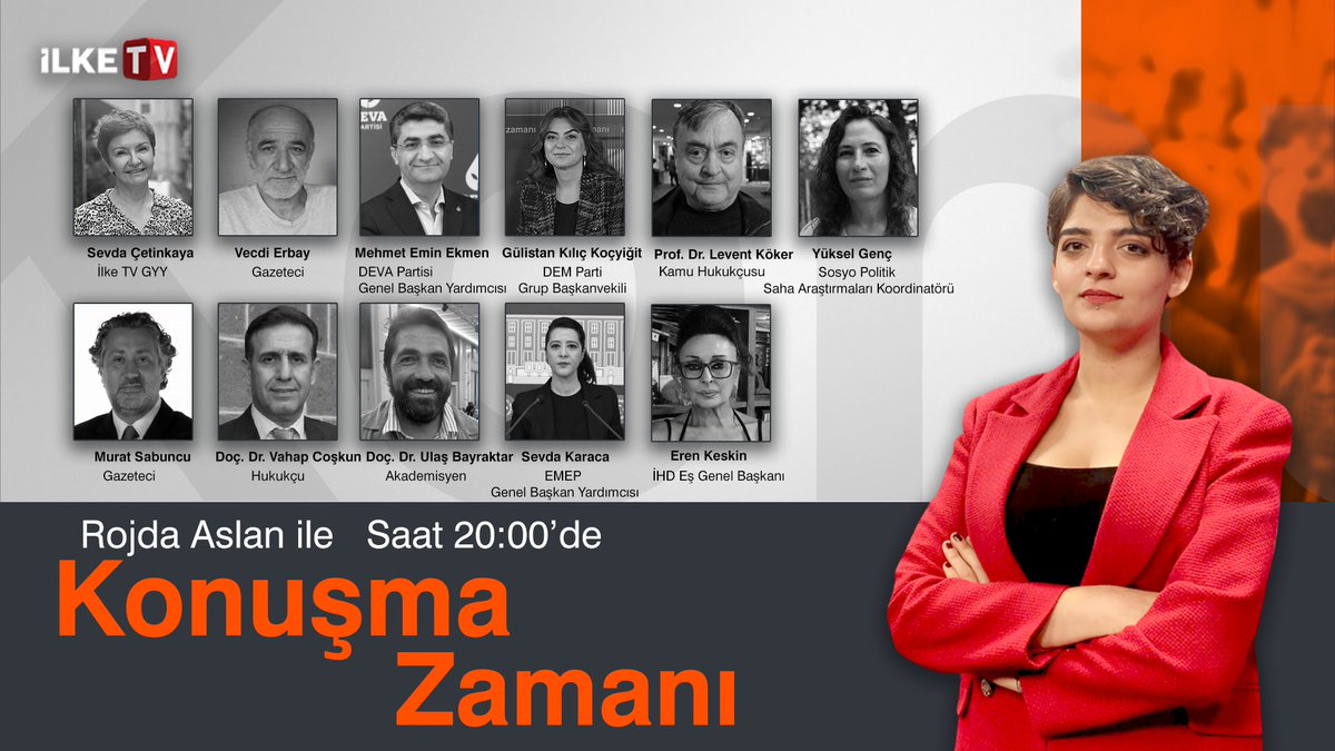 📌PKK silah bıraktı, yeni süreçte hangi adımlar atılacak?
📌Erdoğan yarınki açıklamasında neye işaret edecek?
📌Barışın kalıcılaşması için neler yapılmalı?

Rojda Aslan soruyor; 
DEM Parti Grup Başkanvekili Gülistan Kılıç Koçyiğit
EMEP Genel Başkan YardımcısıSevda Karaca
DEVA