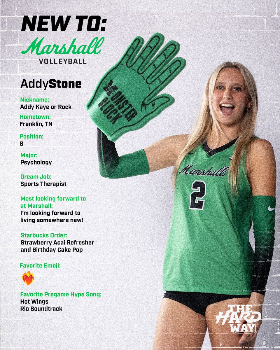 HerdVolleyball's tweet image. Locked in for the season! Welcome Addy!
#TheHardWay