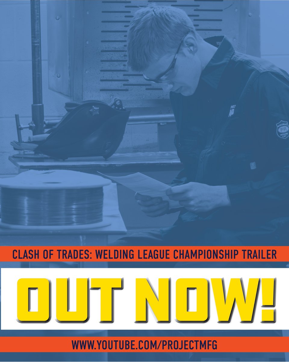 The trailer is HERE! 🎬 Watch the National Welding League Championship preview out now, and get ready for the premiere of the full episode next Friday at 7 PM CST! 🙌: loom.ly/tNiXjuQ

#ProjectMFG #WeldingLeague #WeldingChampionship #YouTube #Welding #Championship
