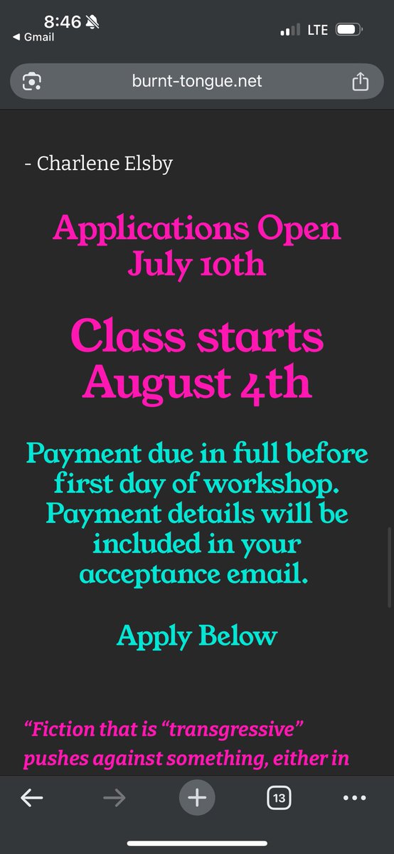 ElsbyCharlene's tweet image. PSYCHODEMONICS is the writing course I would design if I were in charge of a writing course.
Registration at burnt-tongue.net