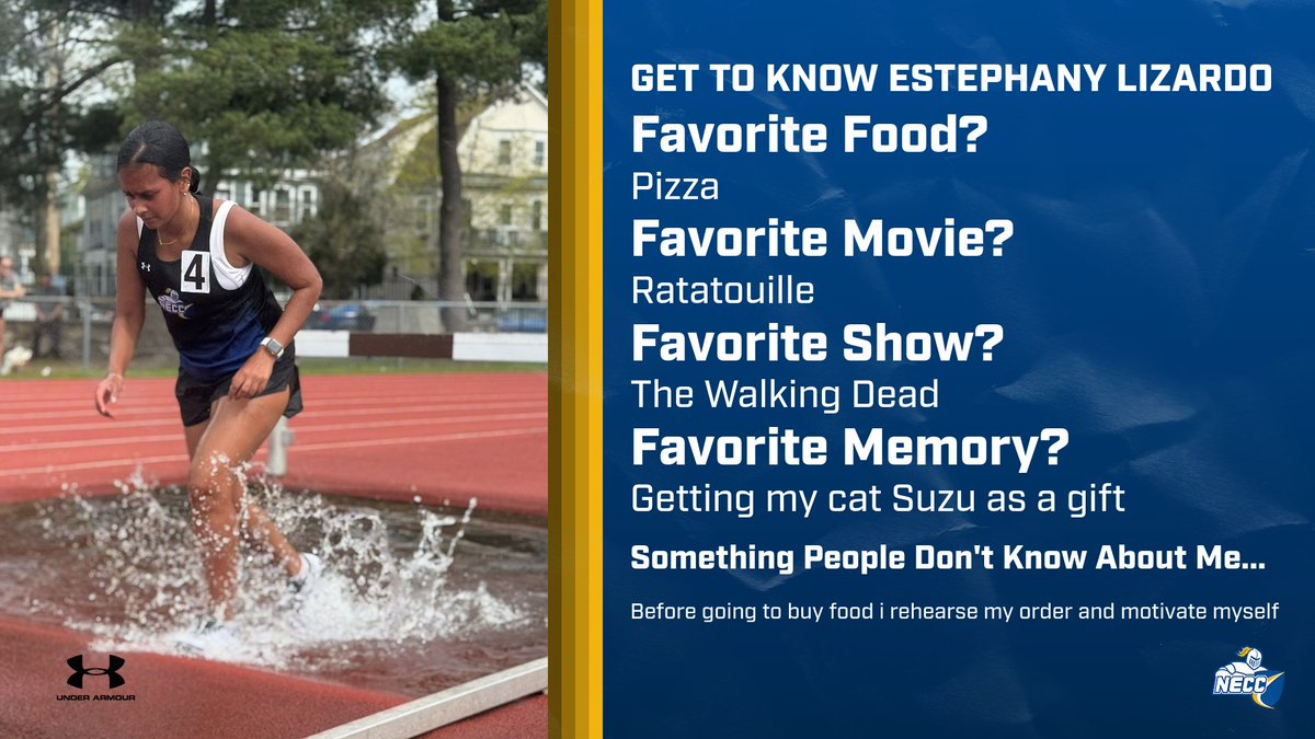 NECCKNIGHTS's tweet image. Earlier this week we announced our 2025 Cross Country schedule. Get to know cross country and track sophomore Estephany Lizardo and join her on the trails this season.
