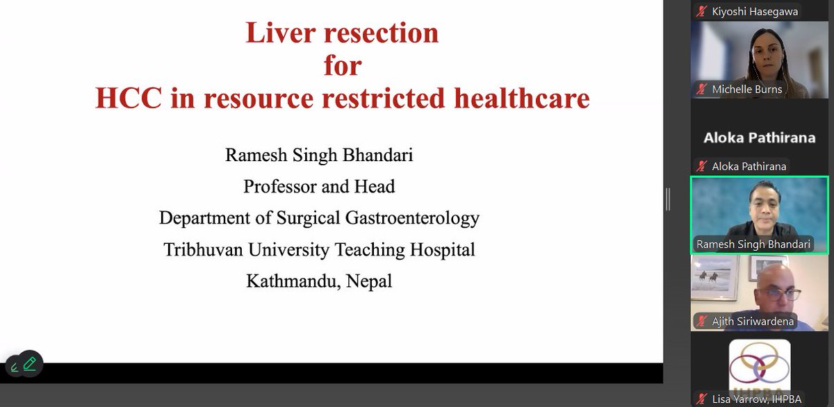 Excellent engagement at today’s meeting on the IHPBA Global Guidelines for managing patients with HCC in resource-constrained settings. Proud to be part of this global collaboration aimed at improving outcomes and standardising care for liver cancer patients worldwide. 🌍📊 🤝