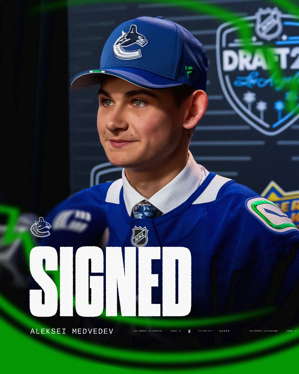 Medsy is officially a Canuck! ✍️

<a href="/Canucks/">Vancouver Canucks</a> | #Canucks