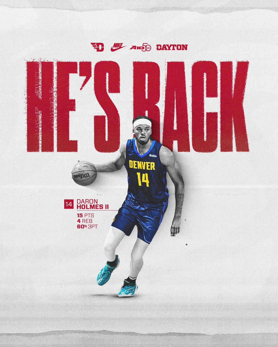 Deuce is BACK ✌️

#BuiltAtDayton // <a href="/DaRonagon/">DaRon Holmes II</a>