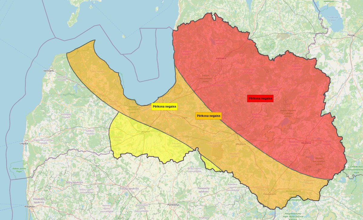 ❗️Visu dienu esam sekojuši līdzi jaunākajām Latvijas Vides ģeoloģijas un meteoroloģijas centrs prognozēm, lai nepieciešamības gadījumā varētu izplatīt šūnu apraides brīdinājumu par ekstremāliem laikapstākļiem, kas var radīt nopietnu apdraudējumu cilvēku veselībai, dzīvībai un