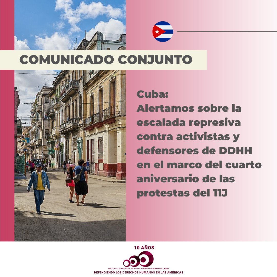 📢📃 A cuatro años del #11J, la represión no ha cesado: se ha transformado y expandido. Poner atención sobre #Cuba hoy es un imperativo para la defensa de la dignidad humana y la libertad.

Lee más y comparte 👉 bit.ly/4eK6cHv