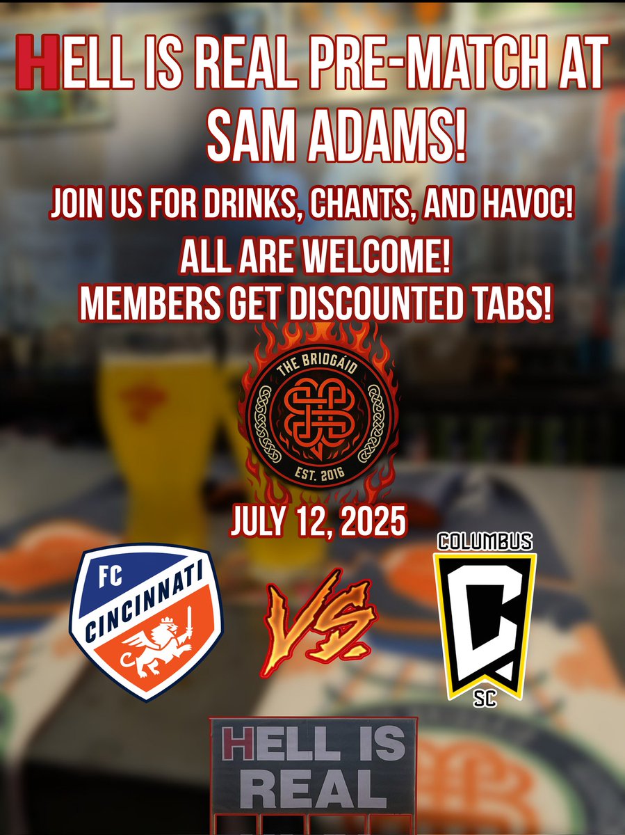 Tomorrow is the day folks! Get hydrated, get down to Sam Adams Taproom early, and join us for drinks and chanting to prepare for Hell is Real!