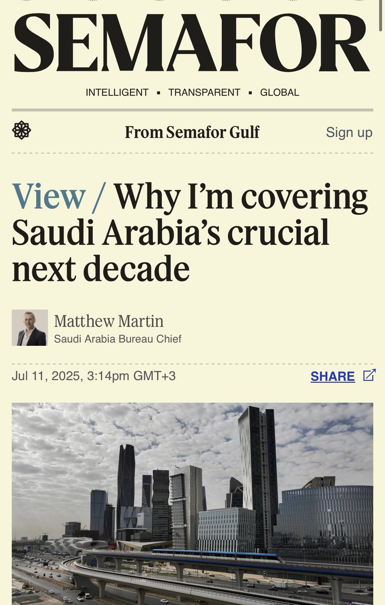 "الجميع يتوافد إلى #السعودية.. من قادة العالم، إلى الرؤساء التنفيذين والرياضيين والمشاهير"

📍إن مستقبل المال والطاقة والتكنولوجيا والجغرافيا السياسية والثقافة عالميًا يمر عبر الرياض

مقالة من موقع Semafor وأبرز المقتطفات…