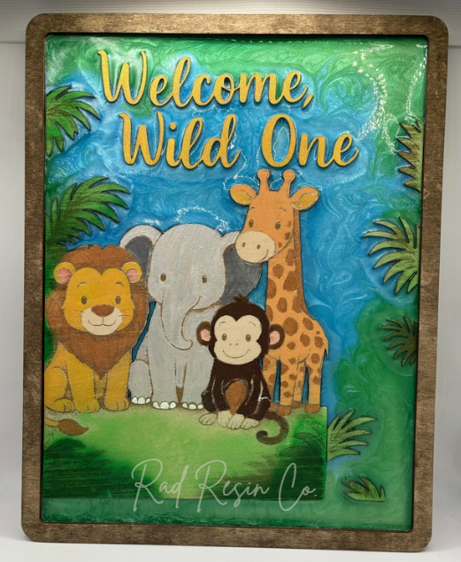 RadResinCo's tweet image. Welcome, Wild One! ๐๐ฆ๐ฆ๐
Had so much fun making this adorable custom resin and wood piece for a jungle-themed baby shower.
Perfect for welcoming a new little explorer into the world! ๐ฟ๐Video of the process coming soon ๐๏ธ๐ฝ๏ธ
radresinco.com ๐ค๐