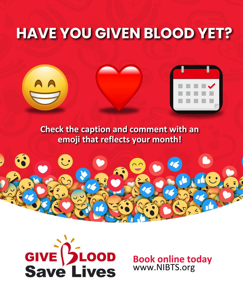 Have you given blood yet? 🩸 Let us know by dropping the emoji that best represents YOU in the comments 👇

😁 - Yes, first time donor here!
❤️ - Yes, I'm a regular donor &amp; I know the impact my donations make!
📅 - No, but I'll book now!

Book to give blood, links in our bio!💪