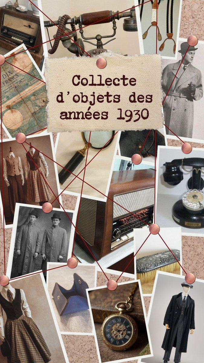 [Appel aux dons]

Nous avons besoin de votre aide pour rassembler des objets et accessoires des années 1930 : téléphones, montres à gousset, vêtements, porte-monnaie, chapeaux, francs, échiquiers, étuis de revolver… et bien d'autres trésors !

#Archives #CotedOr #Dijon