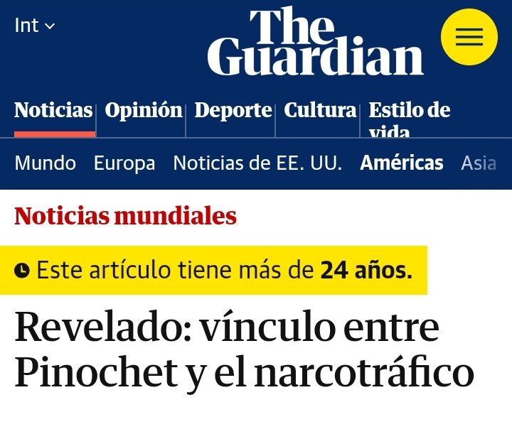 paezMaurice's tweet photo. Hasta los ingleses saben quien introdujo la pasta base a las poblaciones y como se enriquecio la familia Pinochet gracias al tráfico de cocaina, pero como tu eris un libertonto no lo entenderás. https://t.co/ElyQcJXgUT