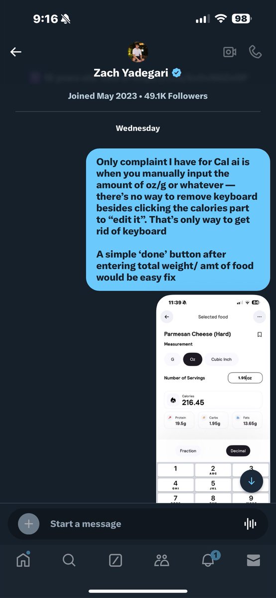0x__GG's tweet image. Messaged the creator of @calai_app aka @zach_yadegari ab a small prob in the app 

Bro responds at 3 am “fixing” 

What a beast