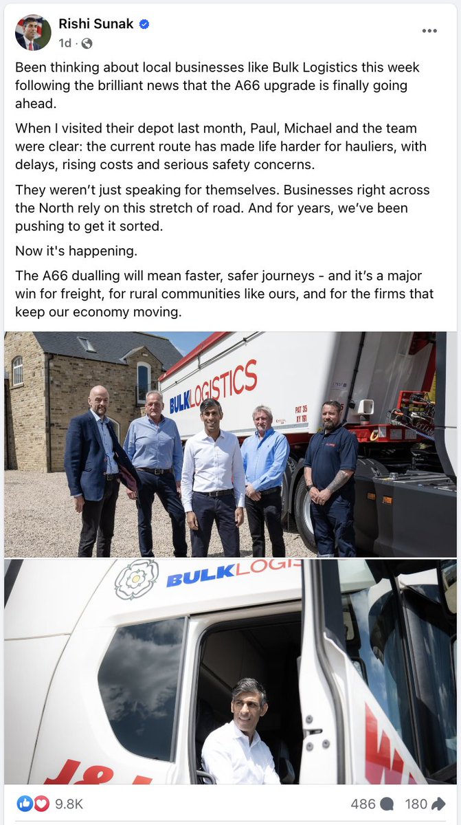 RHA (@rhanews) on Twitter photo A massive win for hauliers, coach, van operators and local businesses across the North! 🚛
Last month our Managing Director, <a href="/RHARJSmith/">Richard Smith</a>, and the team at Bulk Logistics, met with <a href="/RishiSunak/">Rishi Sunak</a> to discuss the campaign to push the government to fund dualling the A66. We're A massive win for hauliers, coach, van operators and local businesses across the North! 🚛
Last month our Managing Director, <a href="/RHARJSmith/">Richard Smith</a>, and the team at Bulk Logistics, met with <a href="/RishiSunak/">Rishi Sunak</a> to discuss the campaign to push the government to fund dualling the A66. We're
